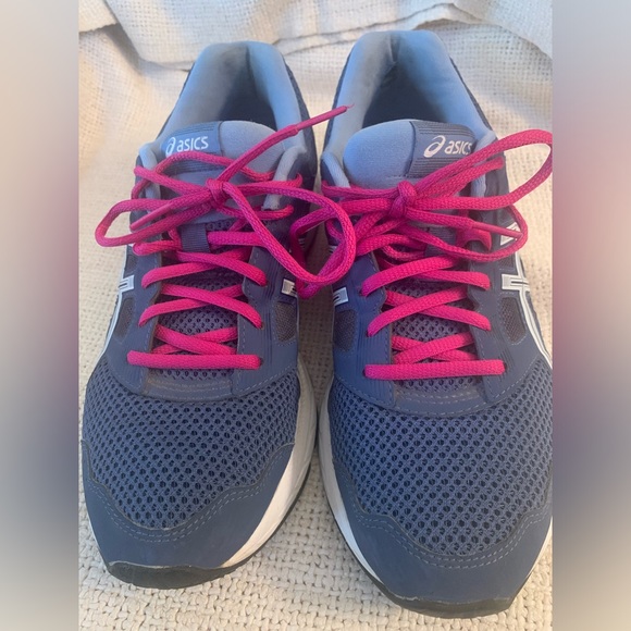 Asics Shoes Gel Contend Low Top Lace Up Running Sneaker Womens 10 1012A234 Blue - Picture 2 of 10